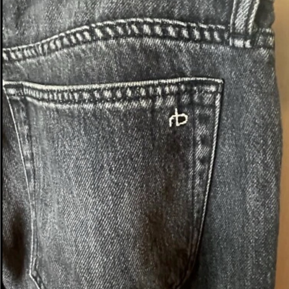 Rag And Bone Dre Low Rise Boyfriend Denim Jeans Women 30 Black Straight - Picture 4 of 8